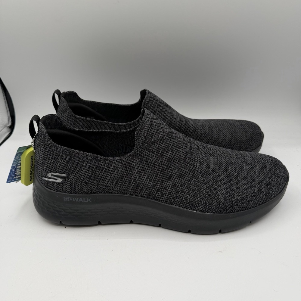 Skechers Go Walk Flex Shoes Mens Sz 13 Black Slip in Sneakers Mesh‎ Comfort NWT